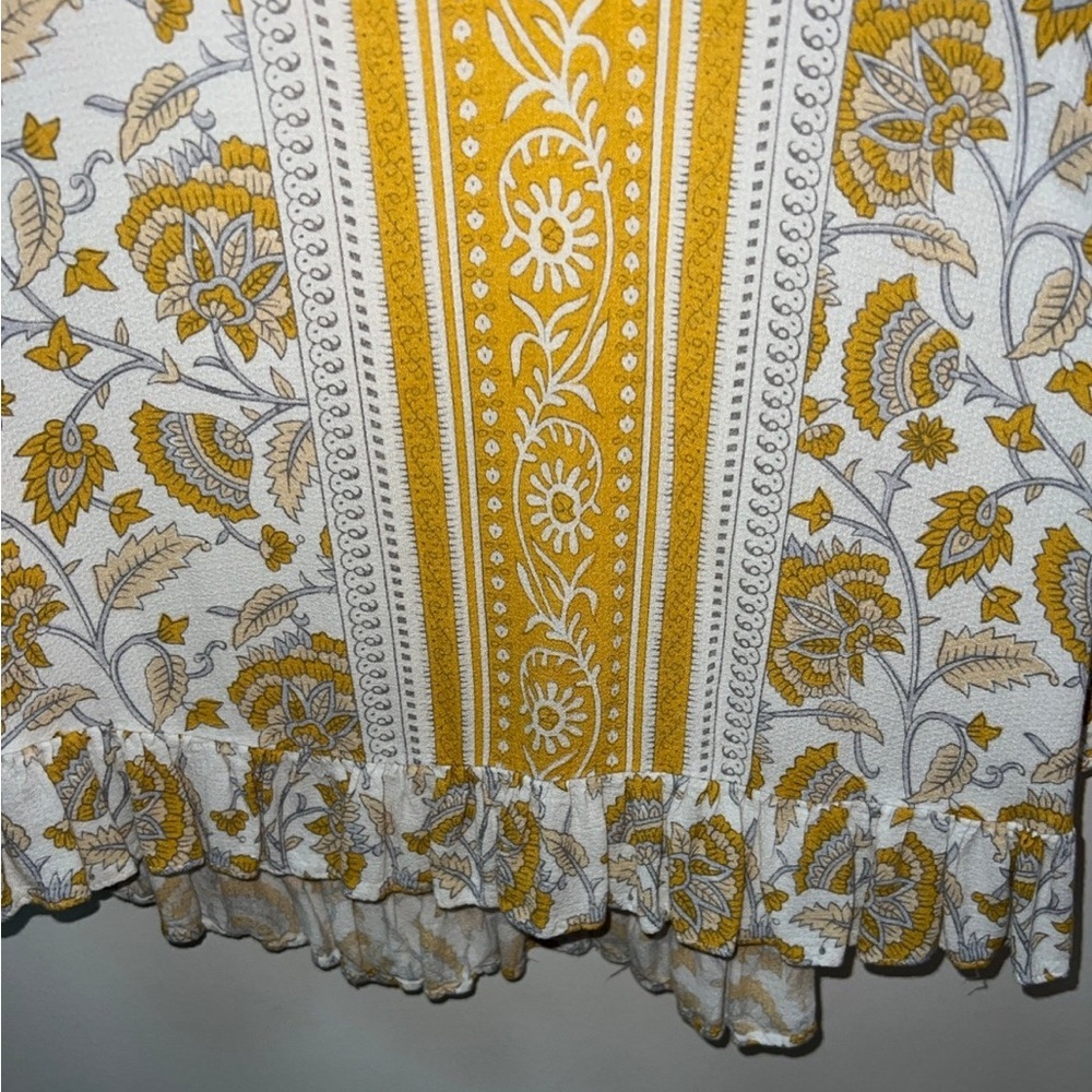 Rachel Zoe gold paisley blouse size XS - Picture 5 of 8